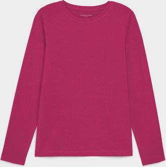 Contemporaine Womens Long-sleeve Supima cotton T-shirt