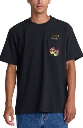 Rvca Hot Dice Graphic T-Shirt in Black at Nordstrom, Size Xx-Large