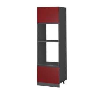 Vicco Armario Para Microondas R-line, Rojo, 60 Cm Forma De J