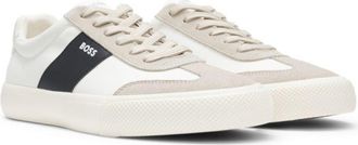 BOSS Low-top trainers with suede trims