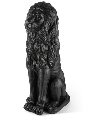 Glitzhome Handmade Oversized Guardian Sitting Lion Statue