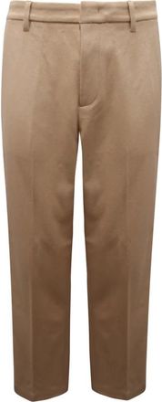 Armani Wol/Kasjmier Broek in Vanille - Heren - Slim Fit Broeken - Beige - XL - Wol - Broeken