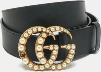Gucci Pre-owned Belts, female, Black, Size: ONE SIZE Pre-owned Pearl belts
