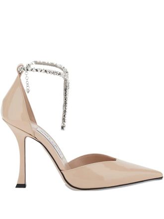 Jimmy Choo London Pumps Stevie con cristalli 100mm - Toni neutri