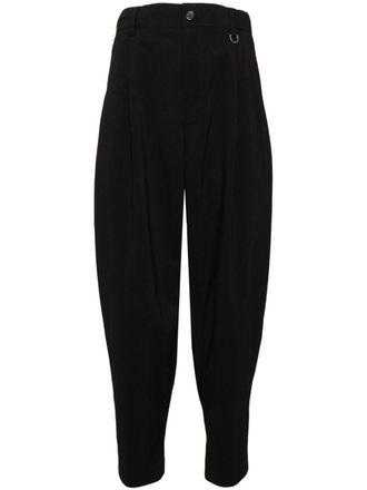 Songzio pleated tapered trousers - Black