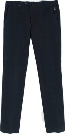Corneliani Navy Wool Cord Trousers Size 34/86