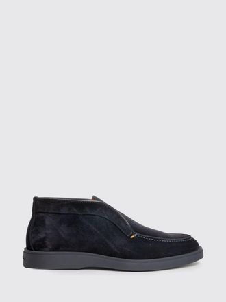 Santoni Polacchine in pelle scamosciata con suola in gomma