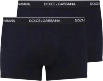 Dolce & Gabbana Stretch Cotton Regular-Fit Boxers - Heren - Onderbroek - Blauw - 3XL - Katoen - Ondergoed