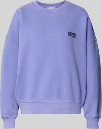 American Vintage American Vintage Sweatshirt mit Label-Print Modell PLIZZY in Flieder, Gr&ouml;&szlig;e L