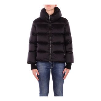 Add Down Jackets, female, Black, Size: L Down Jacket with Funnel Neck and Zip