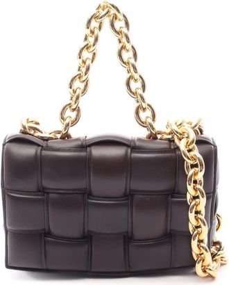 Bottega Veneta Pre-owned Bottega Veneta Nappa Intrecciato Padded Chain Cassette Satchel Ladies A69Z5T7TKNOP889J