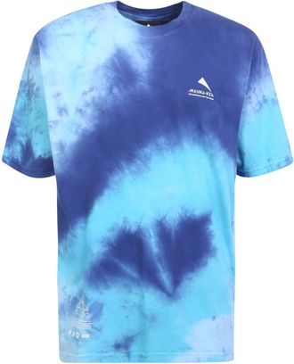 Mauna Kea Groen Tie Dye Logo T-Shirt - Heren - T-shirts - Veelkleurig - S - Katoen - Tops