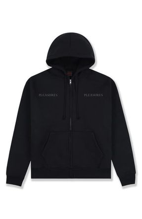 Pleasures Spine Zip Hoodie in Black at Nordstrom, Size Xx-Large