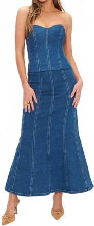 Show me your Mumu Baton Rouge Skirt In Blue Indigo