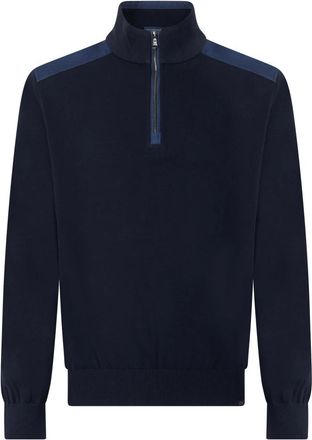 Paul & Shark Sweater met ritssluiting - Heren - Sweatshirts - Blauw - XL - Katoen - Hoodies & sweatvesten
