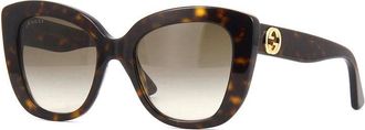 Gucci GG0327S002 Tortoiseshell Cat-Eye Sunglasses - Brown