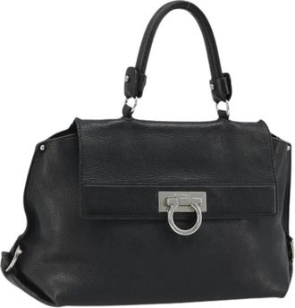 Ferragamo Pre-owned Handbags, female, Black, Size: ONE SIZE Pre-owned Hand Bag