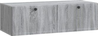 vidaXL Mueble Para Tv De Pared Gris Sonoma 98 X 41 X 30 Cm Vidaxl