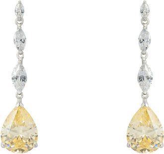 Latelita London Zarah Teardrop Yellow Topaz Gemstone Earrings Silver