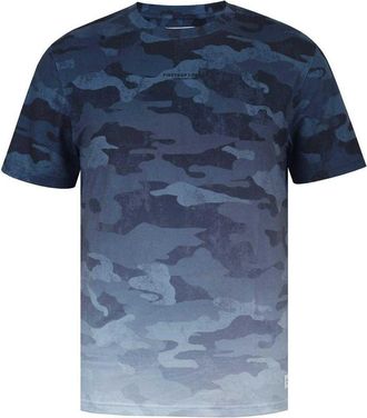 Firetrap Heren T-shirt met all-over print (Marine)