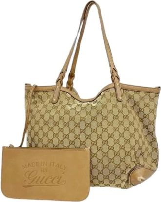 Gucci Pre-owned Tote Bags, female, Brown, Size: ONE SIZE Pre-owned Vintage Tote Bag