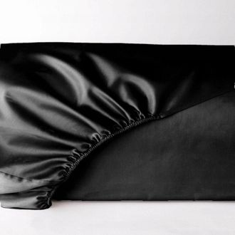 OEM S&aacute;bana Raso Negra Con Goma El&aacute;stica 200x200 Maro Home