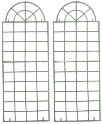 Clp Set De 2 Vallas Met&aacute;licas Viva Para Plantas Trepadoras Verde Antiguo