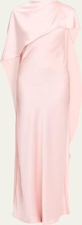 SIMKHAI Izel Satin Cape Dress