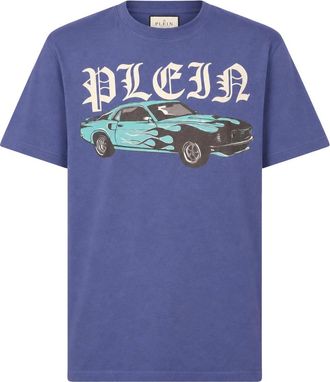 Philipp Plein Camiseta Cuello Redondo SS Racing - Tops - Hombre - Azul - L
