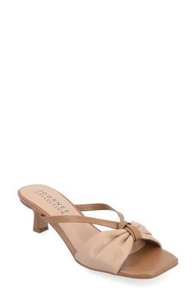 Journee Collection Starling Kitten Heel Sandal in Tan at Nordstrom Rack, Size 6.5