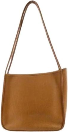 Herm&egrave;s Pre-owned Vintage Shoulder Bag - Dames - Vintage Schoudertas - Bruin - ONE Size - Leer - Vintage