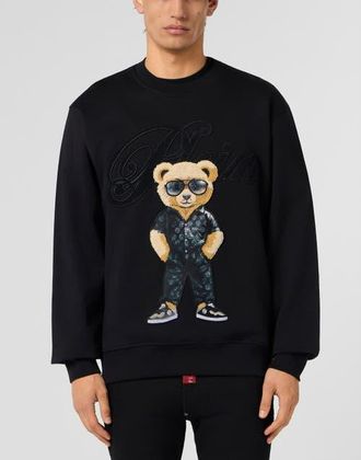 Philipp Plein Round Neck Sweatshirt Teddy Men in Black at Nordstrom, Size Xxx-Large