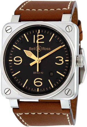 Bell & Ross Aviation Gold Heritage Mens Watch BR0392-GOLD-HER