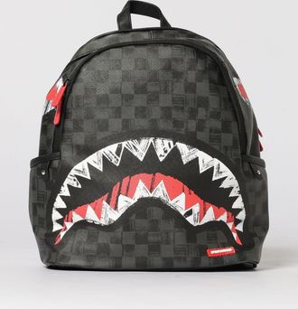 Sprayground Zaino Scribble Shark Savage Sprayground in pelle sintetica saffiano check