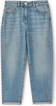 Motivi Boyfriend Jeans met omslag - Dames - Regular Fit Jeans - Blauw - XL - Katoen - Jeans
