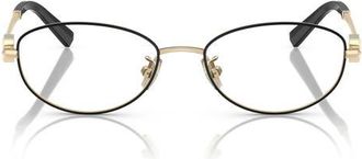 Tiffany & Co. 52mm Oval Optical Glasses in Black Gold at Nordstrom