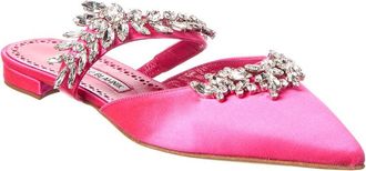 Manolo Blahnik Lurum Satin Mule