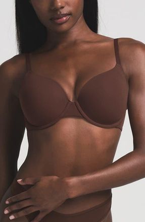 SKIMS Fits Everybody T-Shirt Bra in Cocoa at Nordstrom, Size 32C