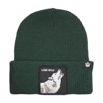 Goorin Brothers Animal Farm Beanie met Patch aan de Voorkant - Dames - Hoeden - Groen - ONE Size - Accessoires