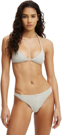 Cotton On Womens Jersey Triangle Halter Bralette in Grey Marle at Nordstrom, Size X-Small