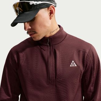 Nike Mens Nike ACG Wolf Grid Therma-FIT 1/2-Zip Hiking Top in Purple | IM4233-658