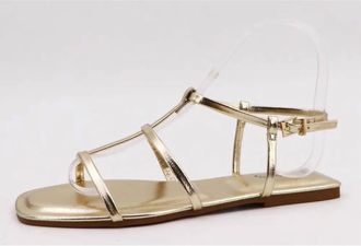 Bambooa Womens Tina Open Toe Sandal In Gold