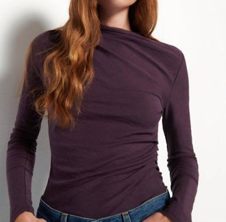 Nation Ltd Charlotte Asymmetric Top In Fig Jam