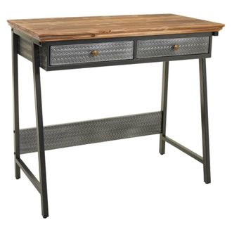 Wanderlust Deco Recibidor de metal y madera 83,5x45,5x75