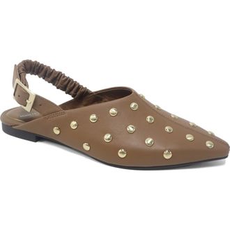 Kenneth Cole Nicola Studded Slingback Mule in Brown Leather at Nordstrom Rack, Size 5