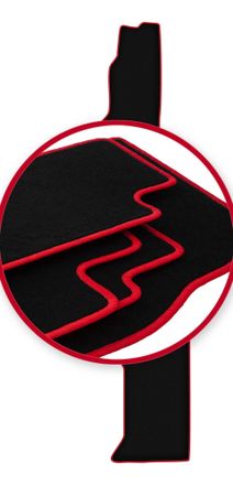 OEM Alfombrillas De Terciopelo Con Borde Rojo Para: Vw Grand California 0 (2019-)