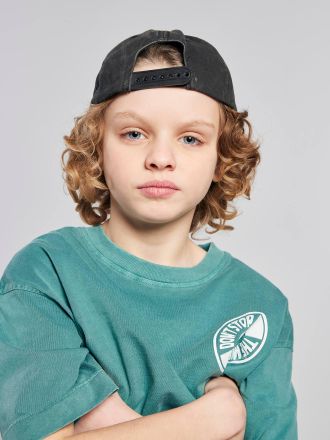 Jonen Jungen Oversized-Shirt JONEN mit Prints und Recycling-Baumwolle aqua
