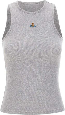 Vivienne Westwood Grey Orb Logo Sleeveless Top