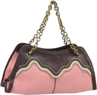 Bottega Veneta Pre-owned Shoulder Bags, female, Pink, Size: ONE SIZE Pre-owned Vintage Shoulder Bag