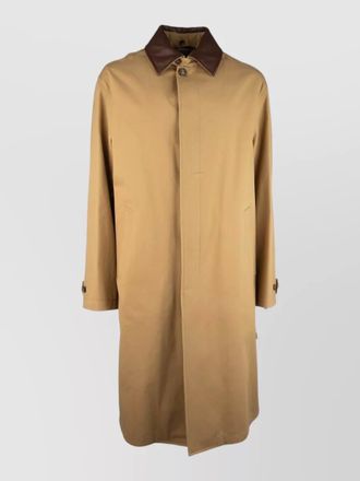 Dior trench coat contrast collar side pockets